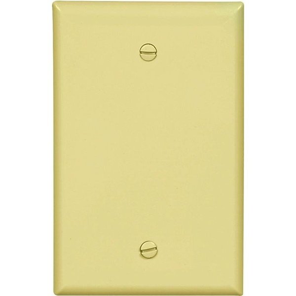 Eaton Wiring Devices Wallplate, 312 in L, 14 in W, 1 Gang, Polycarbonate, Ivory, Box Mounting PJ13V